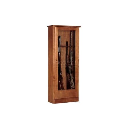 American Furniture Classics Gun Display Cabinet, Keyed Lock, 77 lbs, 10 Long Guns 724-10